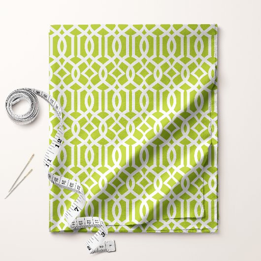 Chic Lime Green Trellis Lattice Muster Stoff