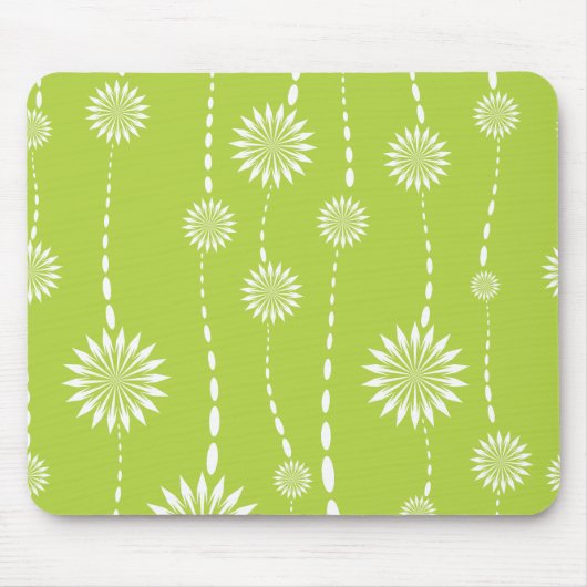 Chic-Limone grüne Blumencomputer-Maus Mousepad (Vorne)