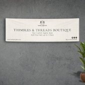 Chic Linen Elegantes Business-Logo Event-Marketing Banner
