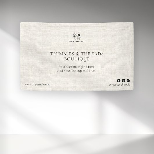 Chic Linen Simple Business Logo Event-Marketing Banner