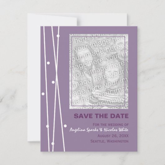Chic Lines & Dots Save the Date (Vorderseite)