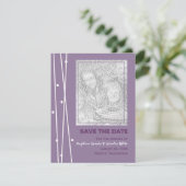 Chic Lines & Dots Save the Date (Stehend Vorderseite)
