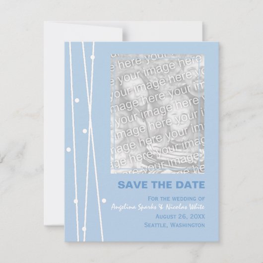 Chic Lines & Dots Save the Date (Vorderseite)