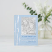 Chic Lines & Dots Save the Date (Stehend Vorderseite)