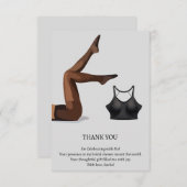 Chic Lingerie Theme Brautparty Dankeskarte (Vorne/Hinten)