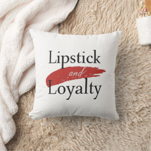 Chic Lippenstift-Schmierung und Loyalität Kissen