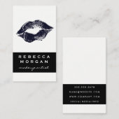 Chic Lipstick Blue Kiss Visitenkarte (Vorne/Hinten)