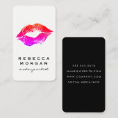Chic Lipstick Kiss Visitenkarte (Vorne/Hinten)