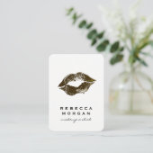 Chic Lipstick Kiss Visitenkarte (Stehend Vorderseite)