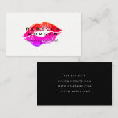 Chic Lipstick Kiss Visitenkarte (Vorne/Hinten)