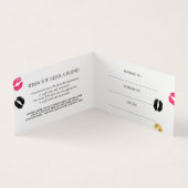 Chic Lipstick-Markierungen Makeup-Referenzkarte Visitenkarten (Innenseite)