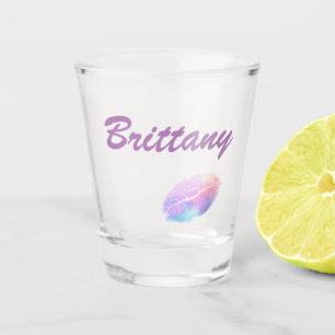 Chic Lipstick Print Schnapsglas