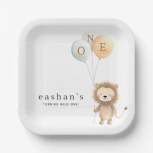 Chic Little Niedlich Lion 1. Geburtstag Party Pappteller