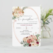 Chic Little Pumpkin Frame Blume Kinderdusche Einladung (Stehend Vorderseite)