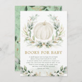 Chic Little Pumpkin Greenery Gold Books for Baby Begleitkarte (Vorne/Hinten)