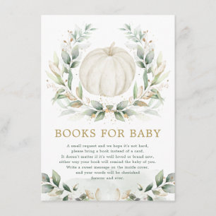 Chic Little Pumpkin Greenery Gold Books for Baby Begleitkarte