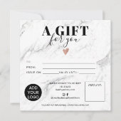 Chic-Logo aus weißem Marmor (Vorderseite)