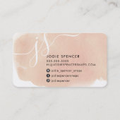 CHIC LOGO elegant hübsche Erstblütenfarbe Visitenkarte (Rückseite)