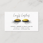 Chic Long Lush Wimpern Visagist Visitenkarte (Rückseite)