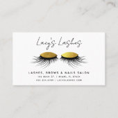 Chic Long Lush Wimpern Visagist Visitenkarte (Vorderseite)