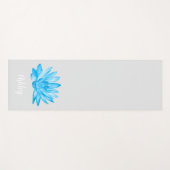 chic lotus baby blue personalized script yogamatte (Vorderseite (Horizontal))