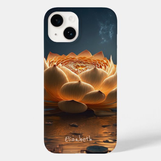 Chic Lotus Blume Case-Mate iPhone Hülle (Rückseite)