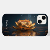Chic Lotus Blume Dark Case-Mate iPhone Hülle (Rückseite (Horizontal))