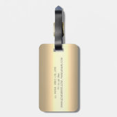 Chic Lotus Blume Gold Gepäckanhänger (Rückseite vertikal)