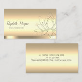 Chic Lotus Blume Yoga Instructor Gold Visitenkarte (Vorne/Hinten)