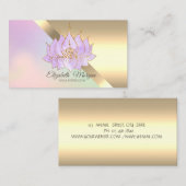 Chic Lotus Blume Yoga Instructor Visitenkarte (Vorne/Hinten)