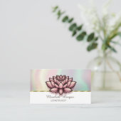 Chic Lotus Colorful Visitenkarte (Stehend Vorderseite)