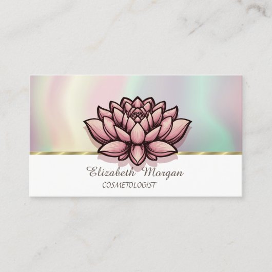 Chic Lotus Colorful Visitenkarte (Vorderseite)