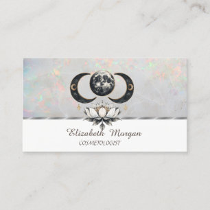 Chic Lotus Mond Opal Visitenkarte