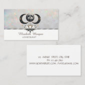 Chic Lotus Moon Opal Visitenkarte (Vorne/Hinten)