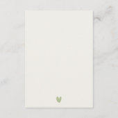 Chic Love Birds Botanischer Kranz Hochzeit Empfang Begleitkarte (Rückseite)