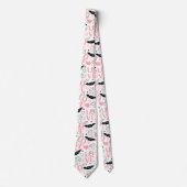 Chic Love Lettering Hand Drawn Heart Tie Krawatte (Vorderseite)