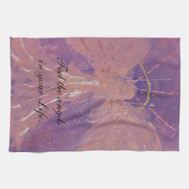 Chic love pink violet angel geschirrtuch