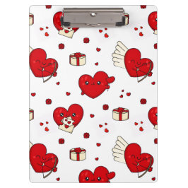 Chic Love-Themed Valentine’s Day Gift Red Heart Klemmbrett