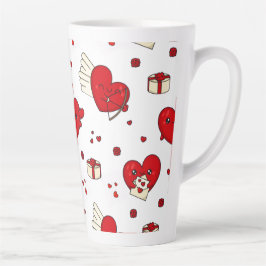 Chic Love-Themed Valentine’s Day Gift Red Heart Milchtasse
