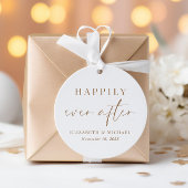 Chic Love und Dank Gold Typografie Hochzeit Geschenkanhänger