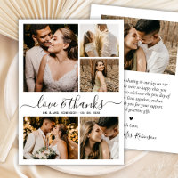 Chic Love und Dankeschön Schrift Foto Collage Hoch