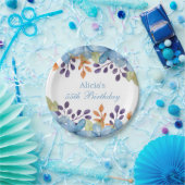 Chic Lovely Blue Flora Watercolor Jegliche Jahresz Pappteller (Party)