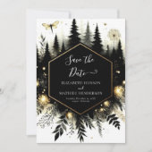 Chic Lovely Enchanted Forest Wedding Save The Date (Vorderseite)