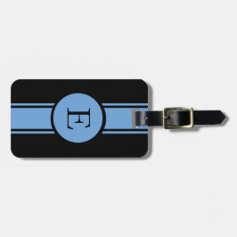 CHIC LUGGAGE/BAG TAG_153 BLAU/SCHWARZ/MONOGRAM GEPÄCKANHÄNGER