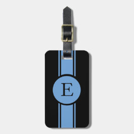 CHIC LUGGAGE/BAG TAG_153 BLAU/SCHWARZ/MONOGRAM GEPÄCKANHÄNGER