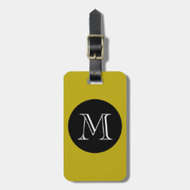 CHIC LUGGAGE/BAG TAG_191 YELLOW/BLACK/MONOGRAM GEPÄCKANHÄNGER