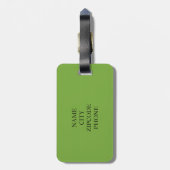 CHIC LUGGAGE/BAG TAG_ " Frau " GREEN/WHITE Gepäckanhänger (Rückseite vertikal)