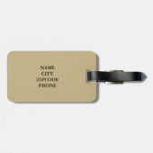 CHIC LUGGAGE/BAG TAG_KHAKI TASSELS/BLACK GEPÄCKANHÄNGER (Rückseite horizontal)