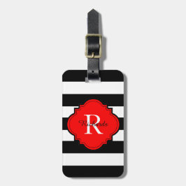 CHIC LUGGAGE/BAG TAG_MODERN 01 RED/BLACK/WHITE GEPÄCKANHÄNGER