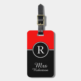 CHIC LUGGAGE/BAG TAG_MODERN "Mrs." 01 RED/BLACK Gepäckanhänger
